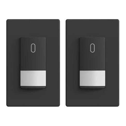 ELEGRP Occupancy Motion Sensor Light Switch, PIR Infrared Motion Activated Wall Switch, No Neutral Wire, Single Pole for CFL/LED/Incandescent Bulb, with Wall Plate, UL Listed (10 Pack, Matte White) in Saudi Arabia