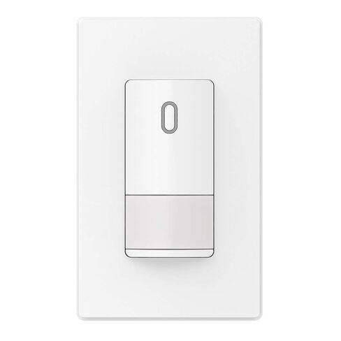 ELEGRP Occupancy Motion Sensor Light Switch, PIR Infrared Motion Activated Wall Switch, No Neutral Wire, Single Pole for CFL/LED/Incandescent Bulb, with Wall Plate, UL Listed (10 Pack, Matte White) in Saudi Arabia