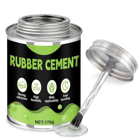 JAOJAO غراء أسمنتي مطاطي مع فرشاة، ورق أسمنتي 6 أونصة لاصق قوي للتجفيف الشفاف للورق والجلود والنسيج وسجل القصاصات والحرف اليدوية والمشروعات الفنية والحرفية in Kuwait