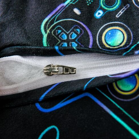 وسادة راحة الظهر للأطفال من Aimuan للألعاب والقراءة ومشاهدة التلفاز، وسادة مسند ظهر إسفينية مع دعم ظهر للأذرع للجلوس في السرير، وسادة نوم مائلة (أسود اللاعب) in Kuwait