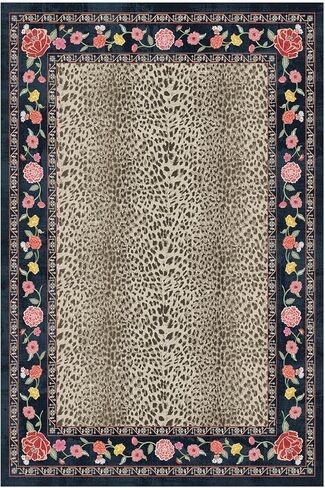3x5 Entryway Area Rugs, Vintage Cheetah Washable Cute Rugs for Bedroom,Classroom,Nursery Kids Rug,Non-Slip Small Throw Rug Indoor Entry Door Mat for Dorm,Kitchen,Laundry,Bathroom in Saudi Arabia