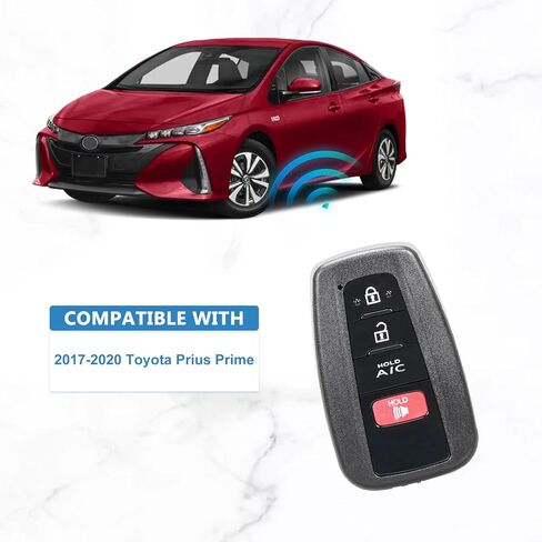 استبدال مفتاح فوب متوافق مع تويوتا بريوس برايم 2017 2018 2019 2020 مفتاح السيارة الذكي دخول بدون مفتاح التحكم عن بعد HYQ14FBE 4 زر in Kuwait