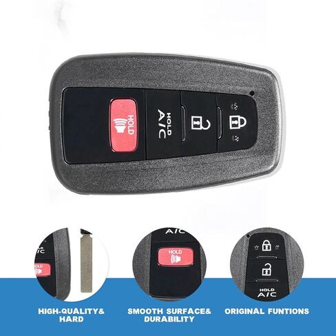 استبدال مفتاح فوب متوافق مع تويوتا بريوس برايم 2017 2018 2019 2020 مفتاح السيارة الذكي دخول بدون مفتاح التحكم عن بعد HYQ14FBE 4 زر in Kuwait