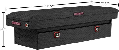 Weather Guard Saddle Truck Tool Box Aluminum Full Standard Textured Matte Black in Saudi Arabia