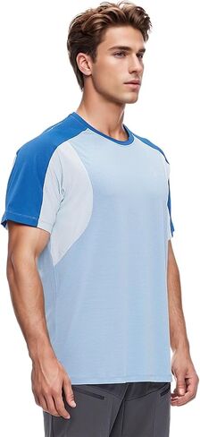 Men's Running T-Shirts Quick Dry Lightweight Short-Sleeve Sports Gym Tee Tops Performance Activewear in Saudi Arabia