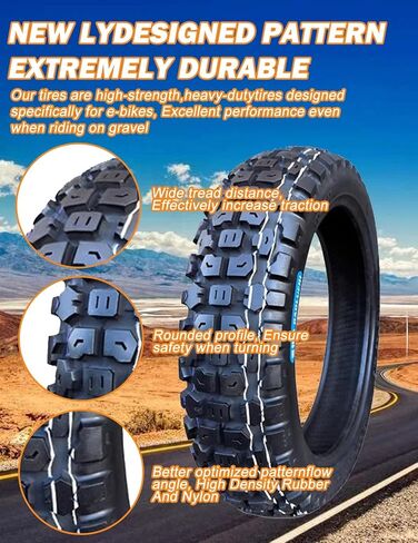 Tire 110/90-16 8PR 65P Front/Rear Motorcycle Knobby Tire Heavy Duty Compatible with 110/90-16 Off Road Pit Bike/Motorcycle in Saudi Arabia