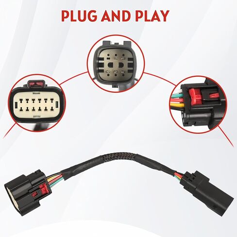 مجموعة أسلاك تحويل محول الضوء الخلفي من الجيل الخامس من الهالوجين إلى LED لـ Ram 2500 3500، 2019-2024 ترقية مصباح ذيل الشاحنة الثقيلة (جانب السائق والراكب، لا يناسب ما بعد البيع) in Kuwait