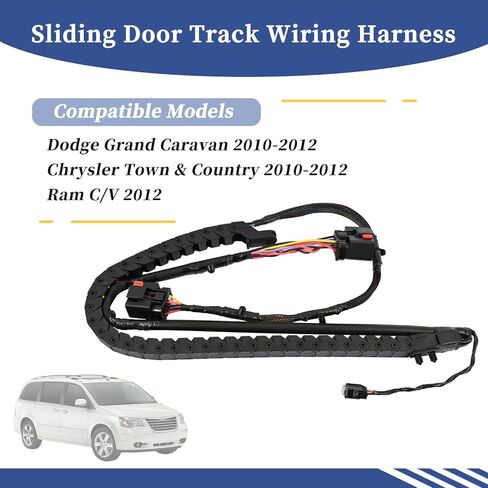 Left Driver Side Sliding Door Track Wiring Harness Fit for Dodge Chrysler Grand Caravan Town & Country 2010 2011 2012,for Ram C/V 2012 Electric Power Cable 68078885AC 68078885AB 68056207AC in Saudi Arabia