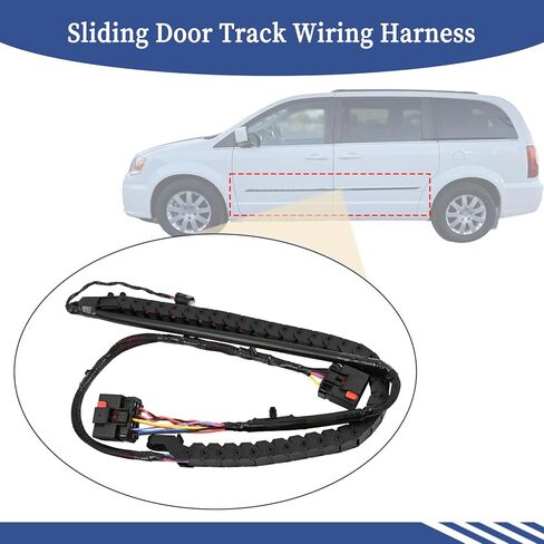 Left Driver Side Sliding Door Track Wiring Harness Fit for Dodge Chrysler Grand Caravan Town & Country 2010 2011 2012,for Ram C/V 2012 Electric Power Cable 68078885AC 68078885AB 68056207AC in Saudi Arabia