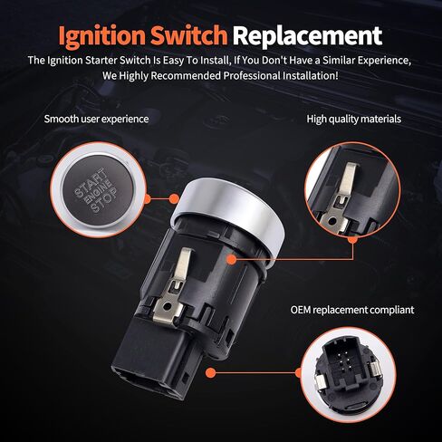 HiSport 4G1905217A Push Button Starter Switch - Compatible with Audi A6 2012-2018 A6 Quattro 2012-2018 A7 2016-2018 A7 Quattro 2012-2018 RS7 2014-2018 S6 2013-2018 S7 2013-2018 in Saudi Arabia