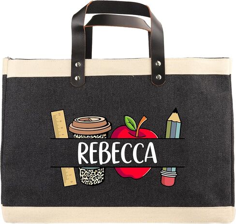 VANESSA ROSELLA Personalized Teacher Cotton Canvas Jute Bag Gift for School Life Burlap Custom Appreciation Gift in Saudi Arabia