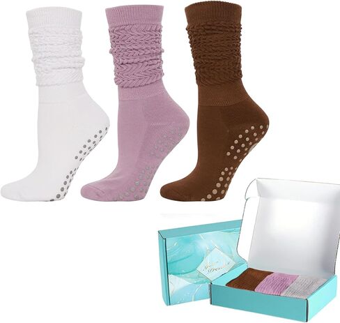 جوارب Benefeet Sox البيلاتس للنساء غير قابلة للانزلاق، جوارب يوجا مترهلة، جورب شبشب للتمرين في مستشفى باري، 3 أزواج in Saudi Arabia