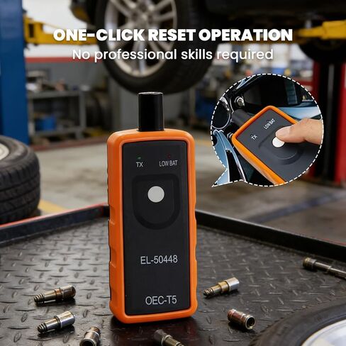 Tire Pressure Monitoring System Reset Tool, One-Button TPMS Relearn Tool for Universal Compatibility with Most 2007+ Vehicles, Compact Diagnostic Scanner for Accurate Sensor Activation in Kuwait