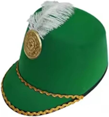 Dress Up Marching Band Hat Vintage Knight Uniform Hat Role Play Circus Ringmaster Drum Major Hats With Feather Halloween in Saudi Arabia
