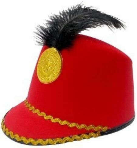 Dress Up Marching Band Hat Vintage Knight Uniform Hat Role Play Circus Ringmaster Drum Major Hats With Feather Halloween in Saudi Arabia
