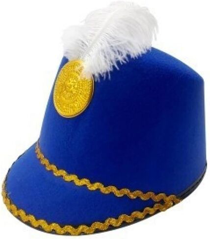 Dress Up Marching Band Hat Vintage Knight Uniform Hat Role Play Circus Ringmaster Drum Major Hats With Feather Halloween in Saudi Arabia