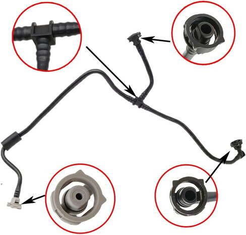 Engine Reservoir Coolant Pipe Fit for Audi Q7 2016-2024 Overflow Hose 4M0121081AJ in Saudi Arabia