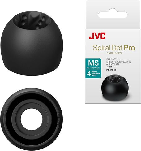 JVC EPFX12 Spiral Dot Pro Earpieces – 2 Set of (4) Ear Tips, Sizes Small Through Large, Fits Many JVC Models (Medium-Small 11mm) in Saudi Arabia