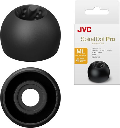 JVC EPFX12 Spiral Dot Pro Earpieces – 2 Set of (4) Ear Tips, Sizes Small Through Large, Fits Many JVC Models (Medium-Small 11mm) in Saudi Arabia