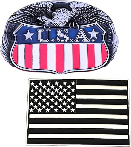 Native American Flag Belt Buckles, 2 Pieces, 2 Styles, Eagle Design in Saudi Arabia