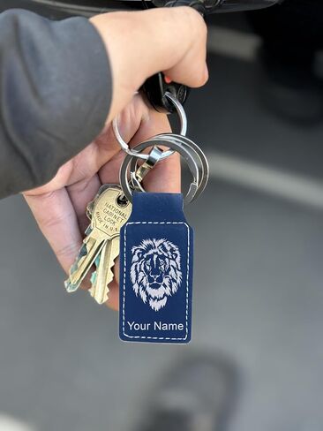 LaserGram Rectangle Keychain, Tambourine, Personalized Engraving Included in Saudi Arabia