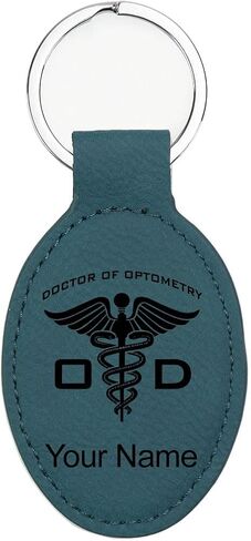 LaserGram Oval Keychain, OD Doctor of Optometry, Personalized Engraving Included in Kuwait