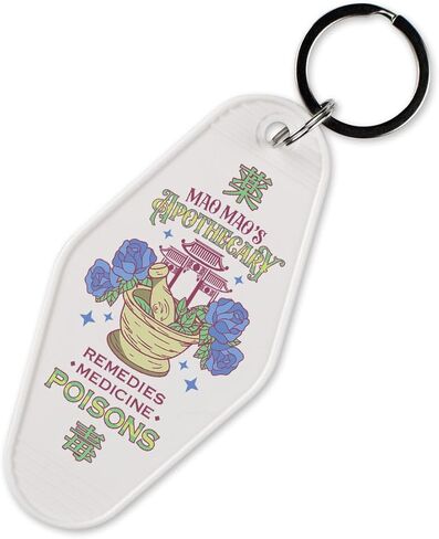 TeesAndTankYou Apothecary Poisons Vintage Style Motel Keychain Key Tag 3.5" in Kuwait