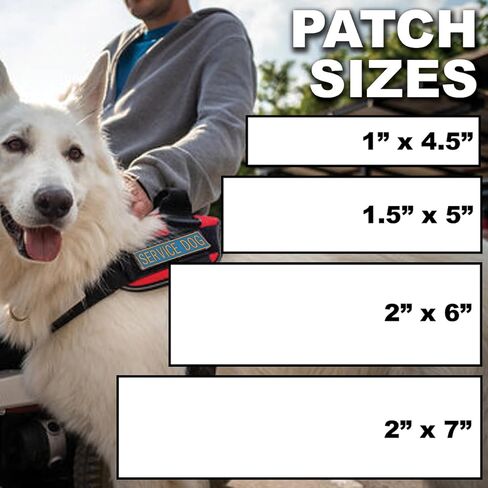 Working and Service Dog Patches Embroidered, 28 Fabrics with Over 30 Thread Color Options to Choose from. 4 Sizes. in Kuwait