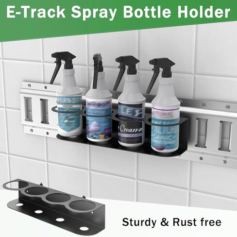 ForoGore 2 Pack E-Track 4 Holes Spray Can Holder E Track Accessories Heavy Duty All-Purpose Spray Bottle Holder Rack Organizer Storage for Enclosed Trailer E Track Hook Tool Holder Hanger for Trailer in Kuwait