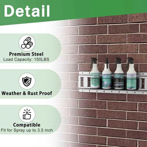 ForoGore 2 Pack E-Track 4 Holes Spray Can Holder E Track Accessories Heavy Duty All-Purpose Spray Bottle Holder Rack Organizer Storage for Enclosed Trailer E Track Hook Tool Holder Hanger for Trailer in Kuwait
