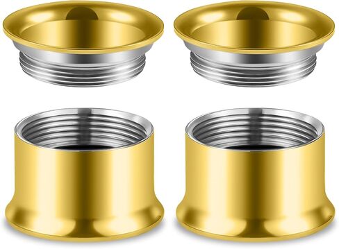 12G-50mm Gauges for Ears 316L Surgical Steel Mirror Finish Double Flared Tunnels Plugs Earrings Hollow Internally Threaded Ear Gauges Piercing for Women Men Silver Black Gold 1 Pairs in Saudi Arabia