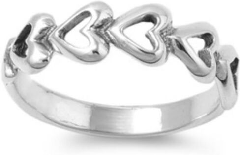 Sterling Silver Heart Midi Above the Knuckle Toe Ring in Kuwait