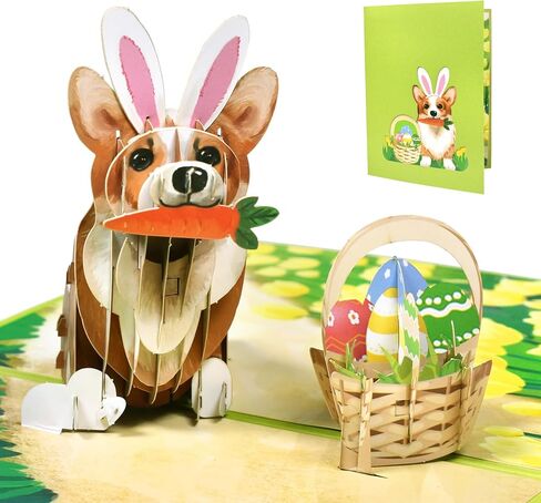 Easter Pop Up Card for Kids, 3D Easter Bunny and Egg Greeting Card, Cute Easter Card for Children with Envelope, Funny Spring Easter Gift for Son Daughter in Kuwait