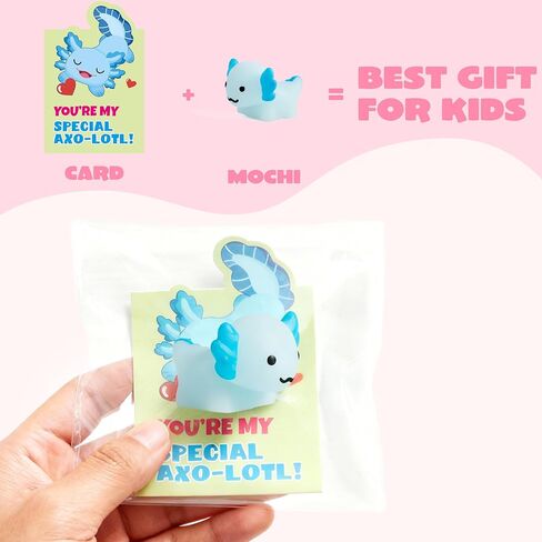 Joyin 28 حزم بطاقات هدايا لعبة Squishy للأطفال ، Kawaii Mochi للضغط مع البطاقات ، Mochi Squishy Toy Leaff Fidget for Kids Classroom Exchange Ribs Form in Kuwait