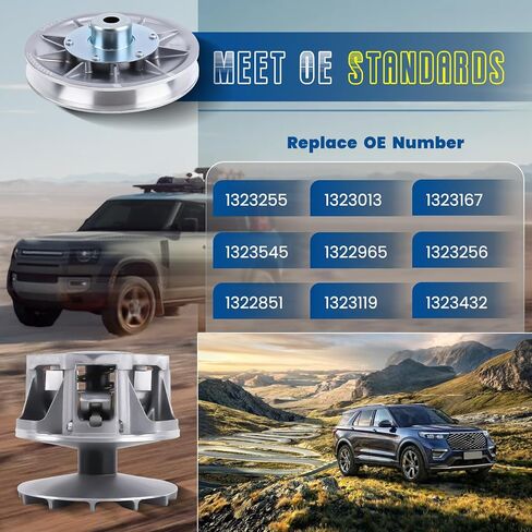 Primary Secondary Clutch Kit for Polaris Ranger 570 EFI 2014-2021, Fits Ranger 500 2017-2021 & Ranger Crew 570 EFI 2014 2018-2019, Replaces 1323255 1323167 1323119 in Kuwait