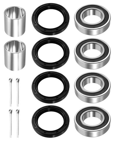 2 Set Front Axle Wheel Bearings Seals Kit Fits for Kawasaki Mule 2510 2520 3000 3010 3020 4000 4010 1993-2023 Replace 92045-3707 92049-1025 92027-1538, with Spacer Collar in Saudi Arabia