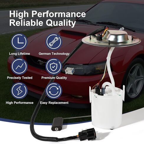 مجموعة وحدة مضخة الوقود الكهربائية متوافقة مع 2001 2002 2003 2004 Ford Mustang V6 3.8L 3.9L 4.6L الغاز استبدال E2301M 1R3Z9H307AB 1R3U9H307AA VANBOL0141 مع وحدة إرسال in Saudi Arabia