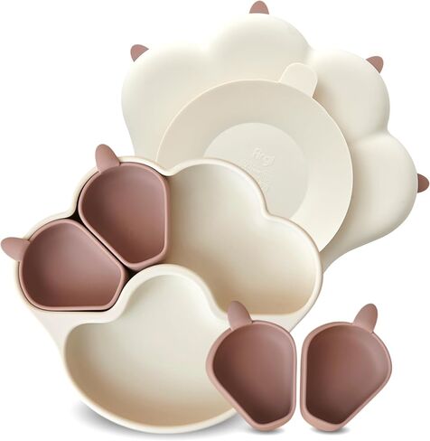 موميو مقسمة ألواح الشفط من السيليكون من السيليكون من ألواح السيليكون غير المنقولة للأطفال الصغار الصغار in Kuwait