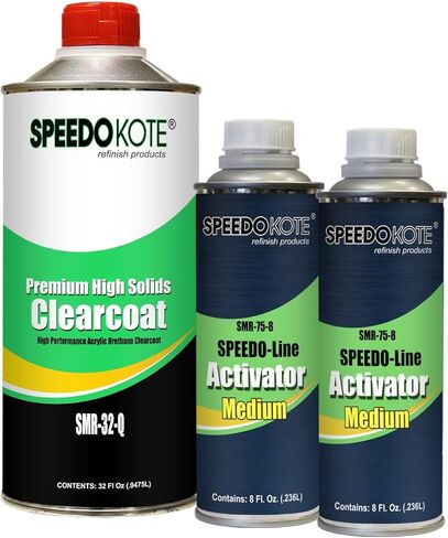 Speedokote Premium High Solids Clear Coat, 48 ounces when mixed 2:1, Medium Kit SMR-32/75-Q in Kuwait