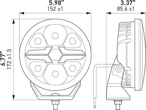 مجموعة إضاءة مساعدة للطرق الوعرة Hella Blade مقاس 6 بوصات - 8,500 لومن، ومصباحان وأغطية للسيارات والشاحنات وسيارات الدفع الرباعي والمركبات ATV (358228801) | 2-حزمة in Saudi Arabia
