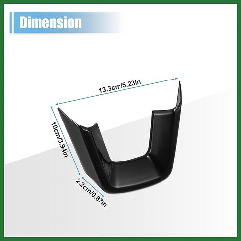 Motoforti for Honda Civic 11th Gen 22 Steering Wheel Cover Trim Center Consoles U Type Frame Trim Decor for Sedan Hatchback LX EX EX-L Sport Touring ABS Sweat-proof Bright Black Long-lasting in Saudi Arabia