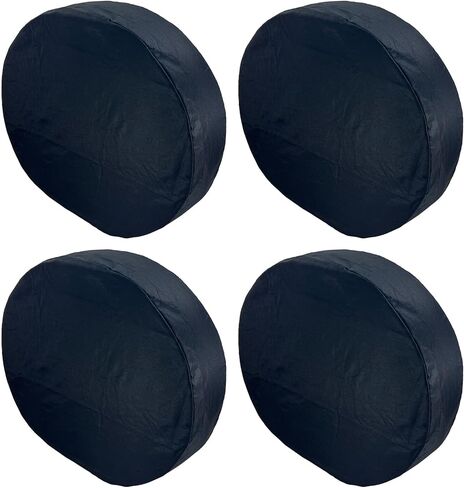 Tire Covers 4 Pack -Heavy Duty Waterproof Wheel Covers for Truck, RV, SUV, Trailer, Camper - Universal, 600D Oxford, Black (L-Fits Tire Diameters 31''-33'') in Saudi Arabia