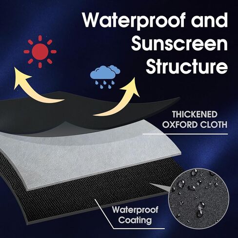 Tire Covers 4 Pack -Heavy Duty Waterproof Wheel Covers for Truck, RV, SUV, Trailer, Camper - Universal, 600D Oxford, Black (L-Fits Tire Diameters 31''-33'') in Saudi Arabia