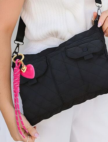 Heart Bag Charms for Backpacks Knot Rope Keychains Cute Heart Keychain Vintage Pink Keychains Purse Charms for Handbags Tote Bags Women Accessories in Kuwait