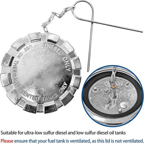 TOJIO Kenworth Truck Fuel Tank 3 1/2" Nominal 5.5 TPI Compatible with Kenworth trucks, Non-Locking, Non-Vented, Solid, Ultra Low Sulfur, KWT-002 in Kuwait