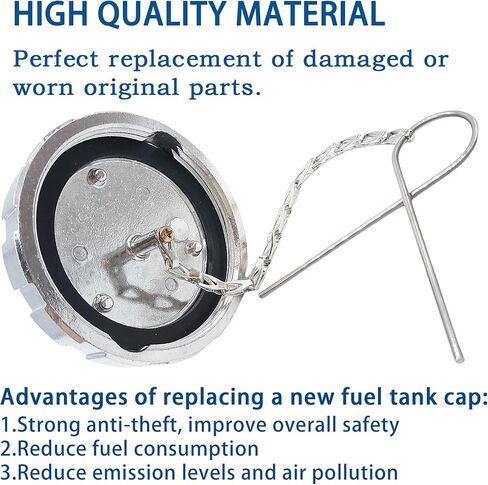 TOJIO Kenworth Truck Fuel Tank 3 1/2" Nominal 5.5 TPI Compatible with Kenworth trucks, Non-Locking, Non-Vented, Solid, Ultra Low Sulfur, KWT-002 in Kuwait