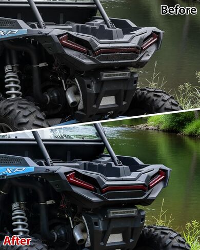 واجهة خلفية مدمجة لملحقات Polaris RZR XP 1000/ XP TURBO/TURBO S 2019-2023، غطاء مصد خلفي أسود لـ 2019-2023 RZR، استبدال #5457743-070 in Saudi Arabia