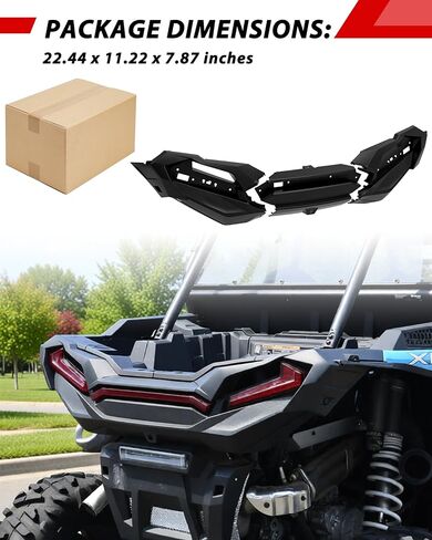 واجهة خلفية مدمجة لملحقات Polaris RZR XP 1000/ XP TURBO/TURBO S 2019-2023، غطاء مصد خلفي أسود لـ 2019-2023 RZR، استبدال #5457743-070 in Saudi Arabia
