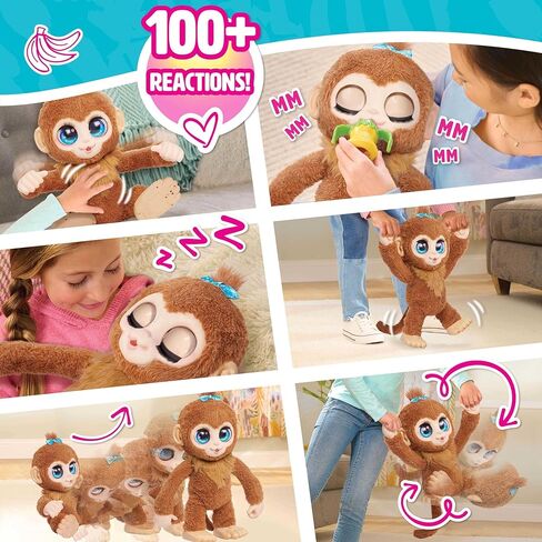 Just Play furReal Peanut The Playful Monkey Interactive Toy, 15-inch Realistic Plush, Kids Toys for Ages 4 Up in Saudi Arabia