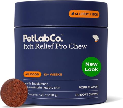 Petlab Co. Itch Relief Chew Pro للكلاب - أوميغا 3 للكلاب المكملات - معبأة بالأحماض الدهنية المفيدة للبشرة الصحية - دعم الحساسية الموسمية in Kuwait